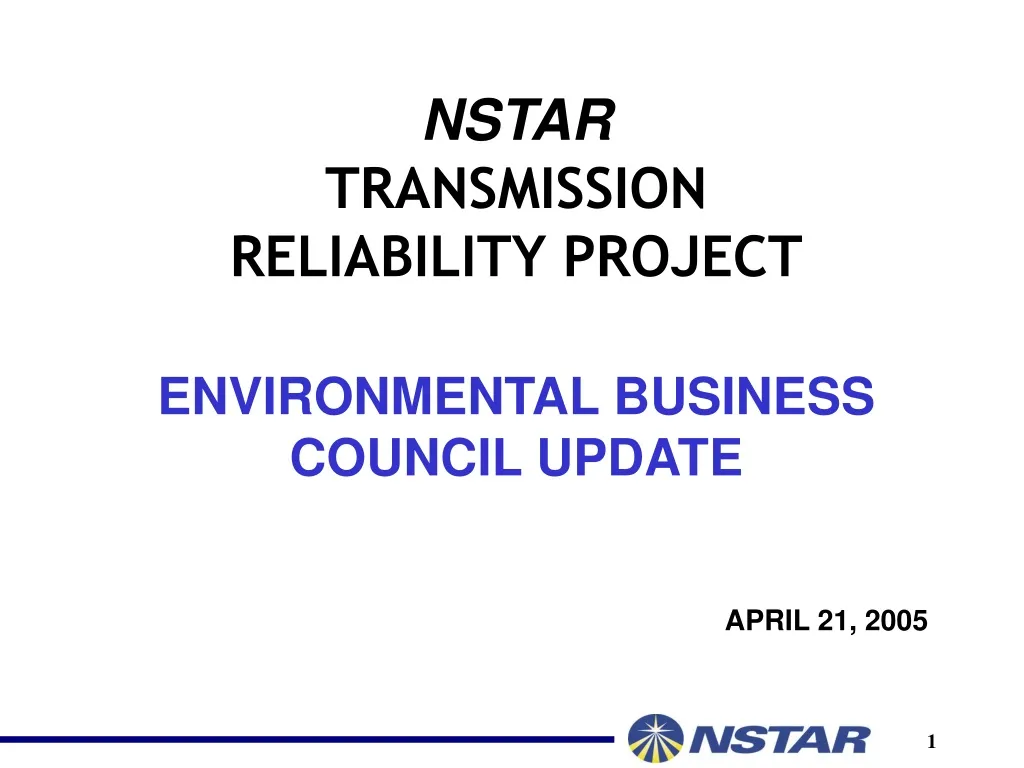nstar transmission reliability project environmental business council update