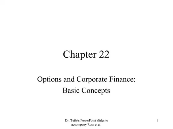 Options and Corporate Finance: Basic Concepts