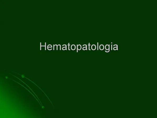Hematopatologia