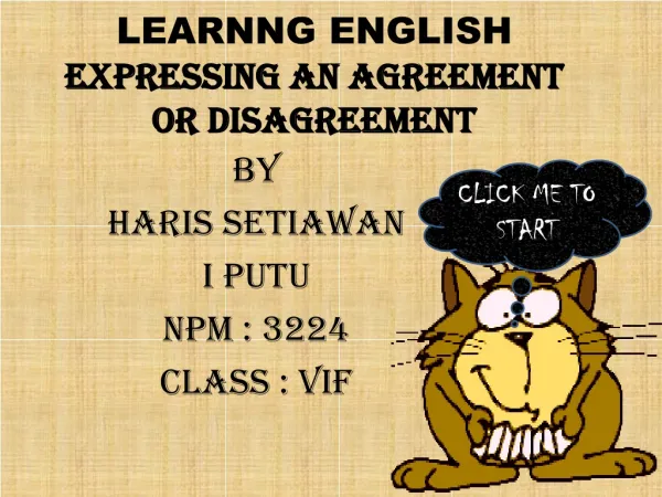 agreement and disagreement