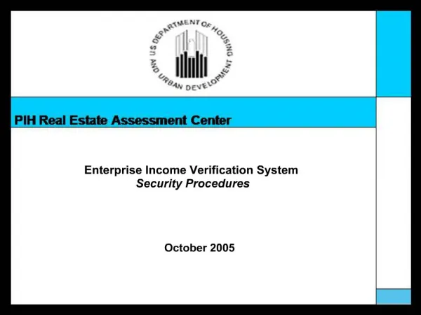 Enterprise Income Verification System Security Procedures