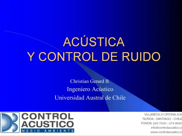 AC STICA Y CONTROL DE RUIDO
