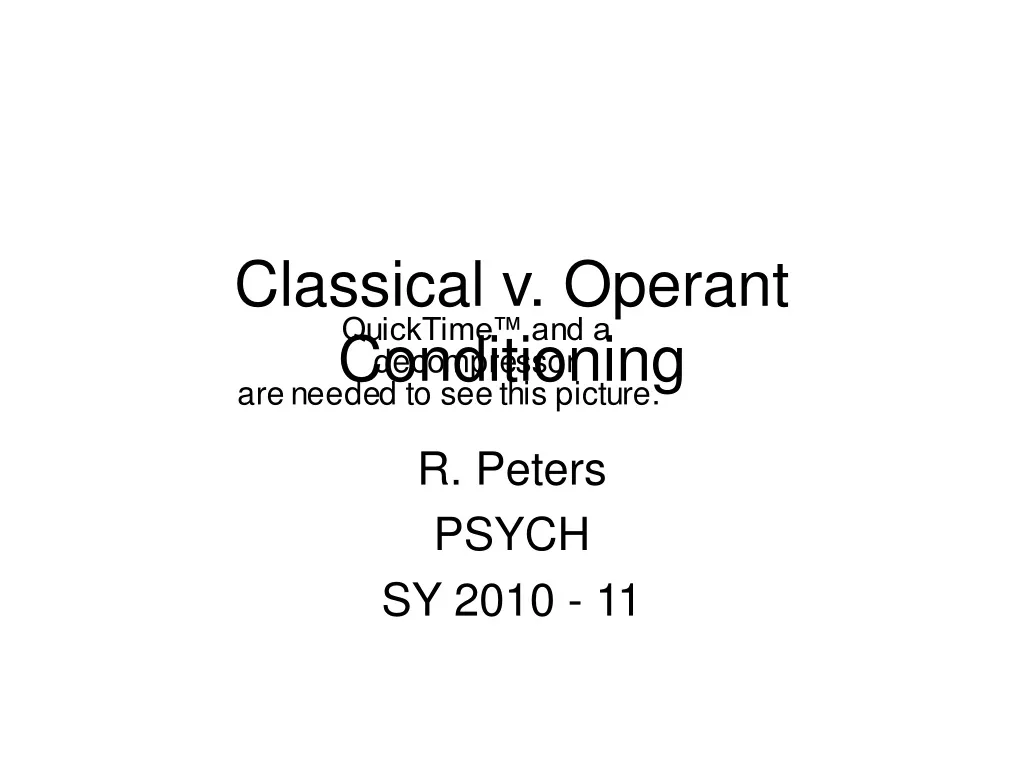 classical v operant conditioning