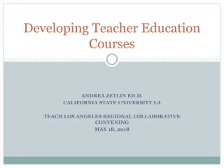 Developing Teacher Education Courses - slide 1