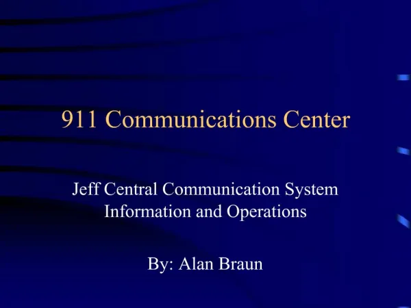 911 Communications Center