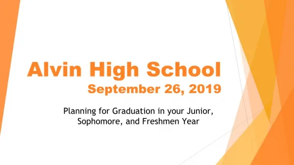 Alvin High School September 26, 2019