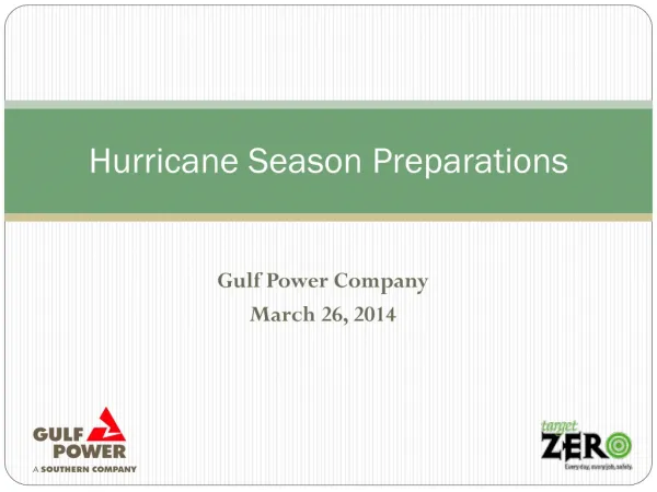 Hurricane Season Preparations