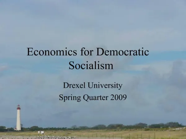 Economics for Democratic Socialism