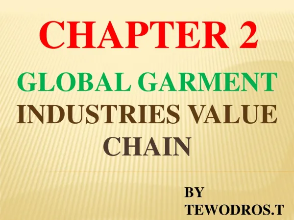 Global Garment industries value chain