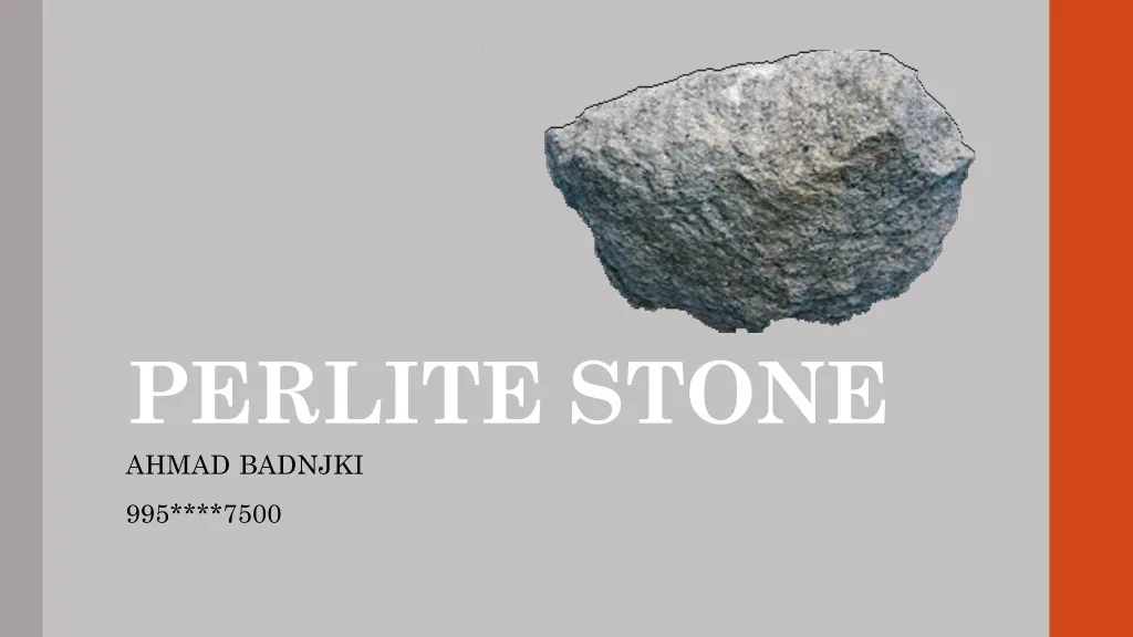 perlite stone