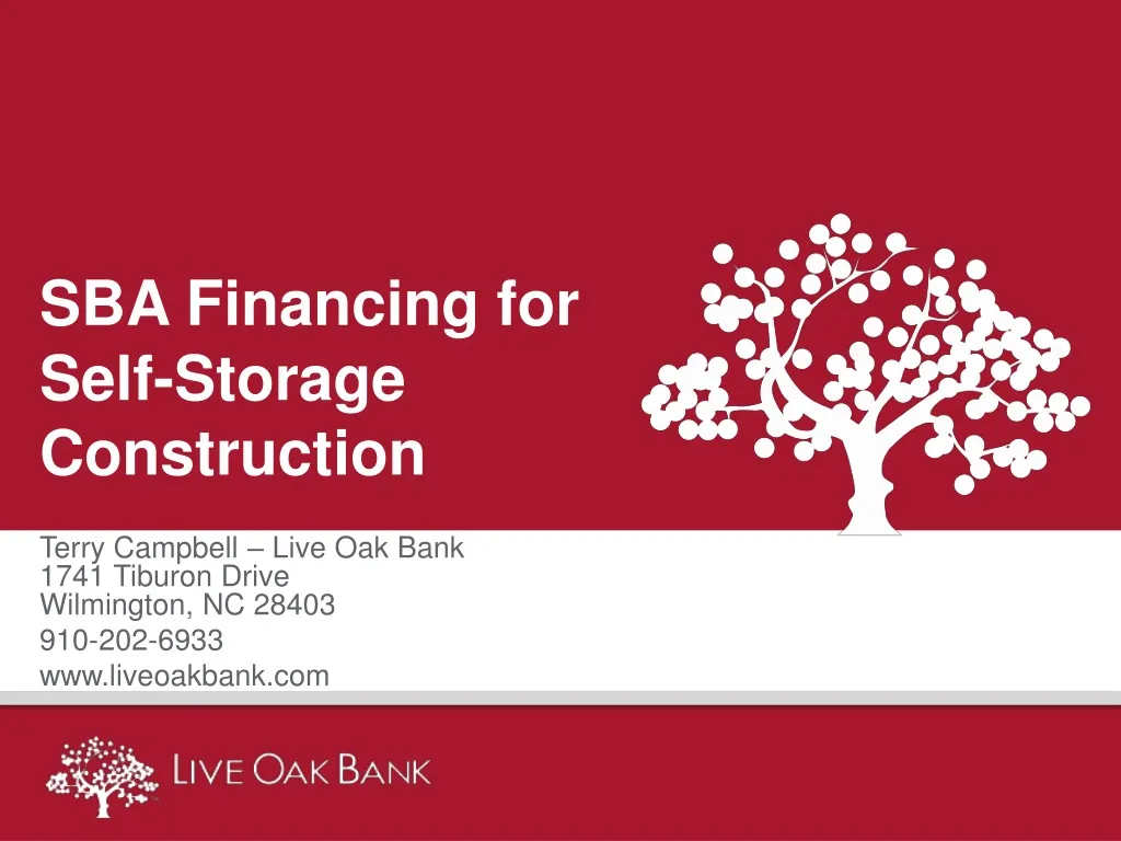 sba financing for self storage construction