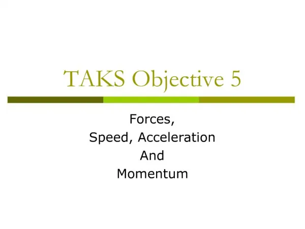 TAKS Objective 5