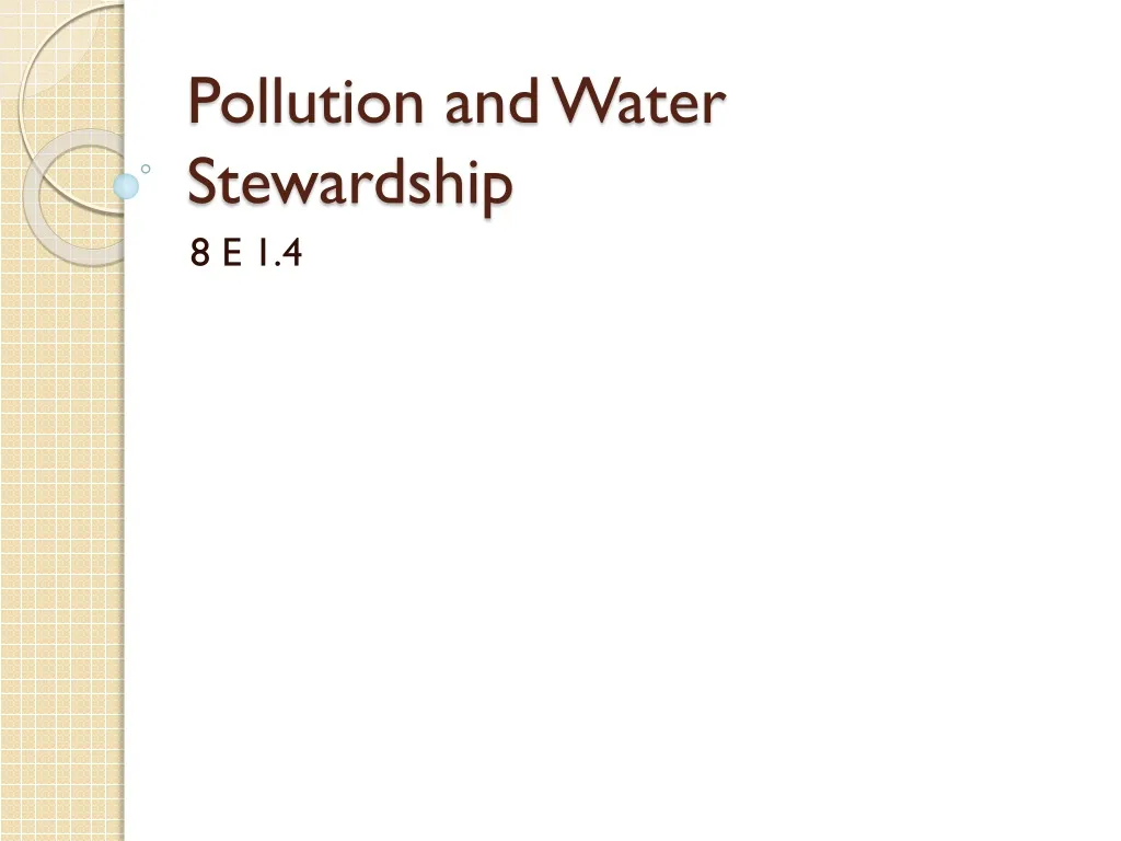 pollution and water stewardship