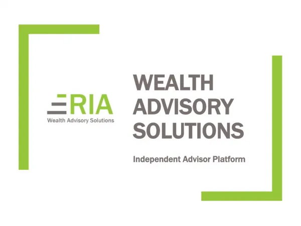 Wealth Advisory Solutions