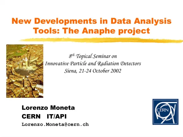 New Developments in Data Analysis Tools: The Anaphe project