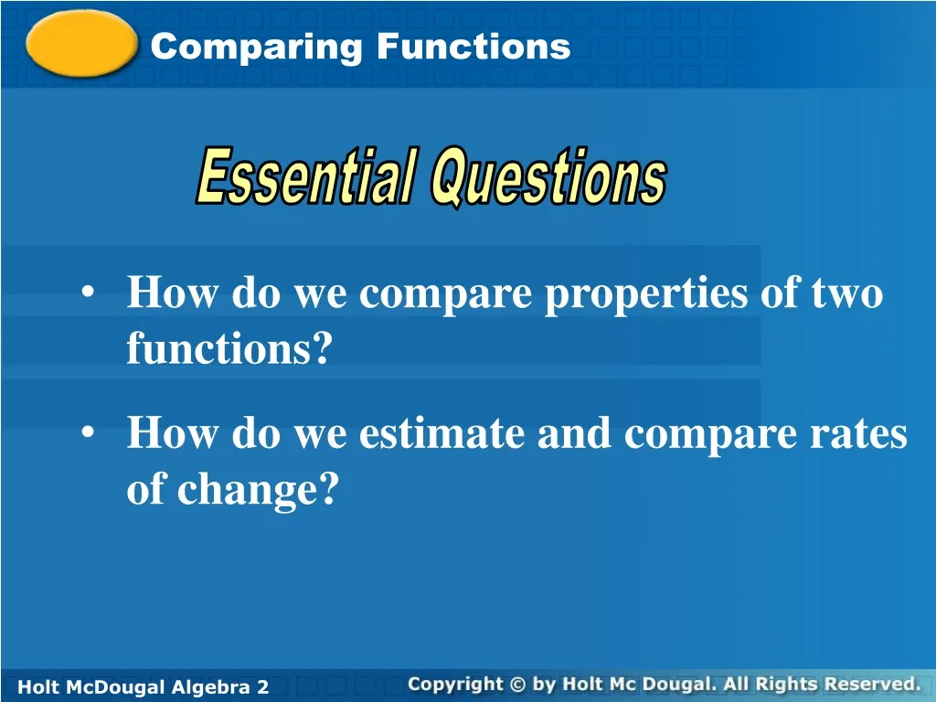 comparing functions