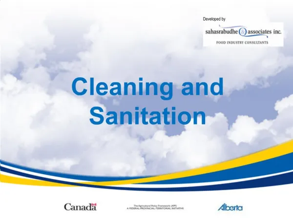 Cleaning and Sanitation
