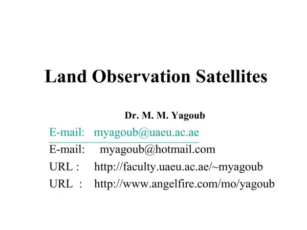 Land Observation Satellites