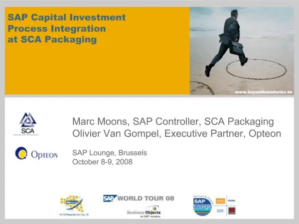 SAP Capital Investment Process Integration at SCA Packaging