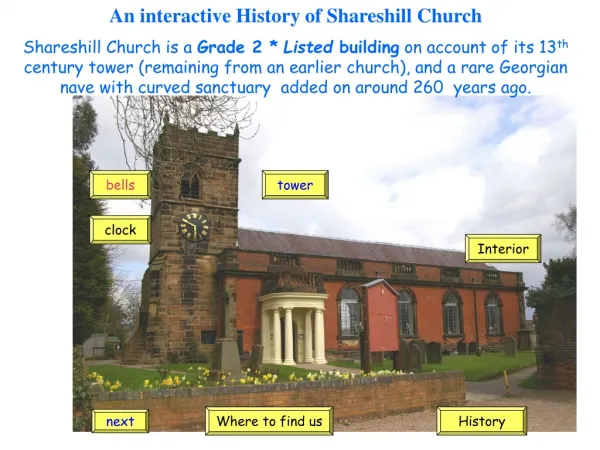 An interactive History of Shareshill Church
