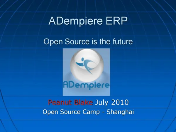 ADempiere ERP Open Source is the future