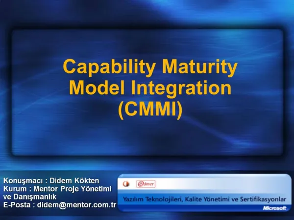 Capability Maturity Model Integration CMMI