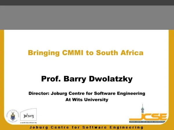 Bringing CMMI to South Africa