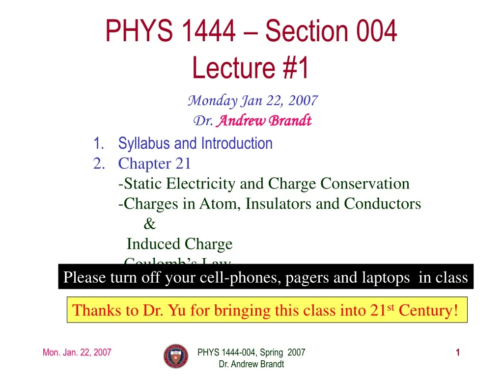 phys 1444 section 004 lecture 1