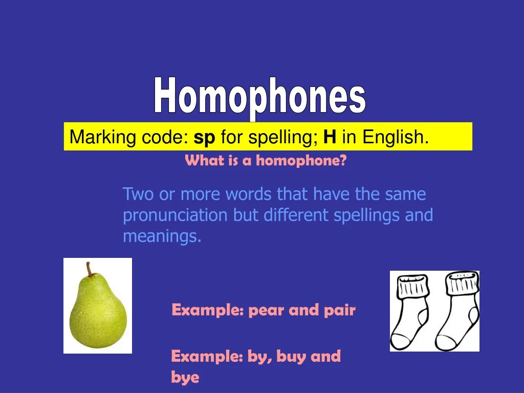 homophones