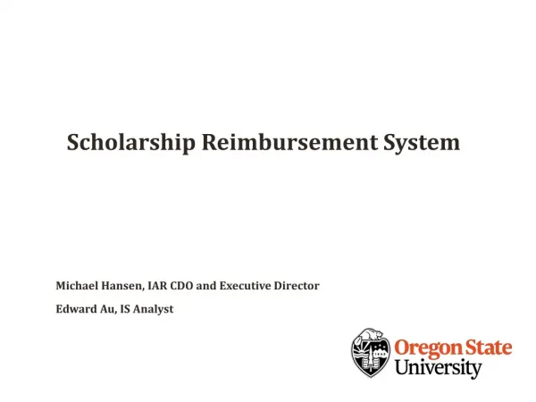 Scholarship Reimbursement System