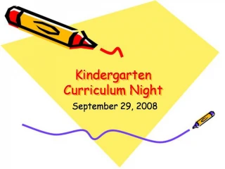 Kindergarten Curriculum Night - slide 1