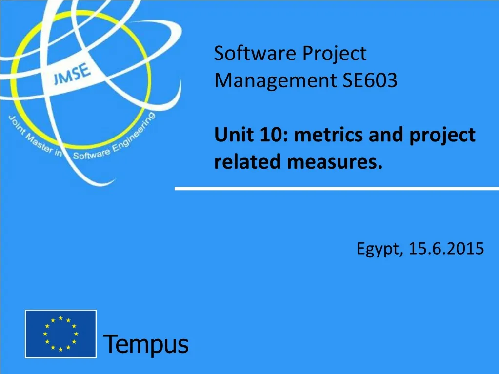 software project management se603 unit 10 metrics and project related measures