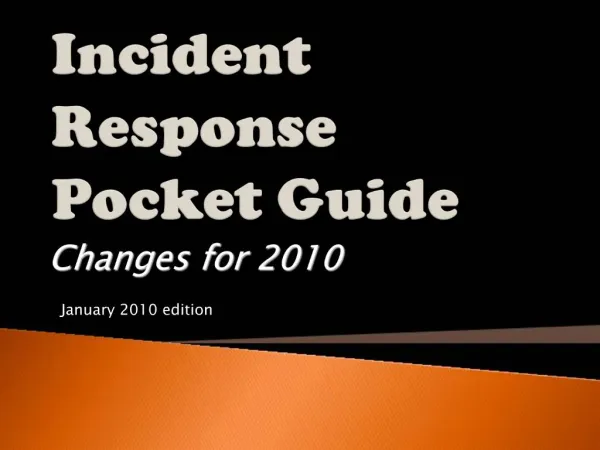 Incident Response Pocket Guide