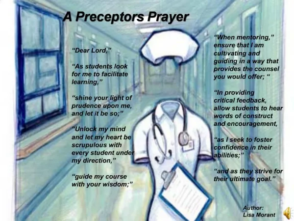 A Preceptors Prayer