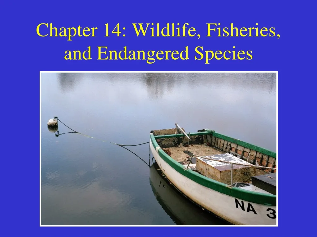 chapter 14 wildlife fisheries and endangered species