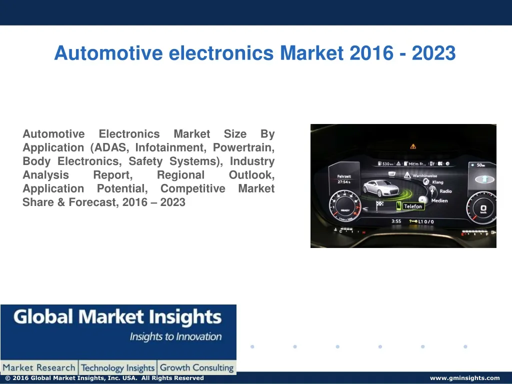 automotive electronics market 2016 2023