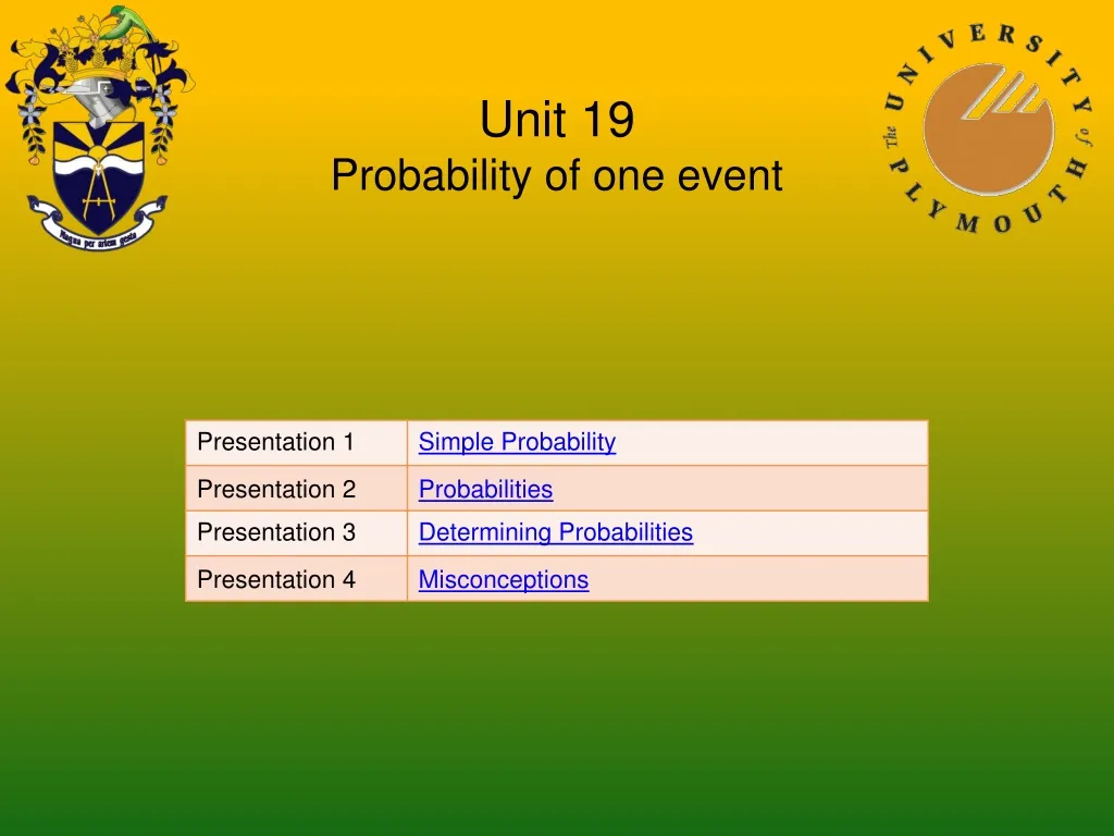 unit 19 probability of one event