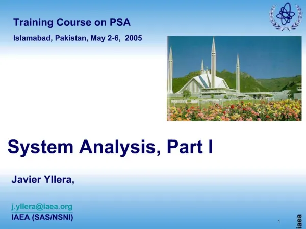 System Analysis, Part I