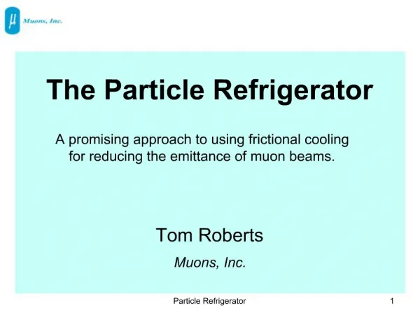 The Particle Refrigerator