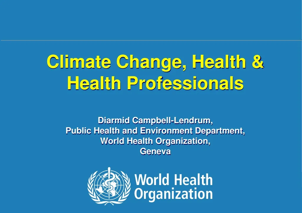 climate change health health professionals