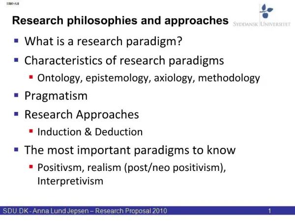 Research philosophies and approaches
