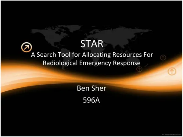 STAR A Search Tool for Allocating Resources For Radiological Emergency Response