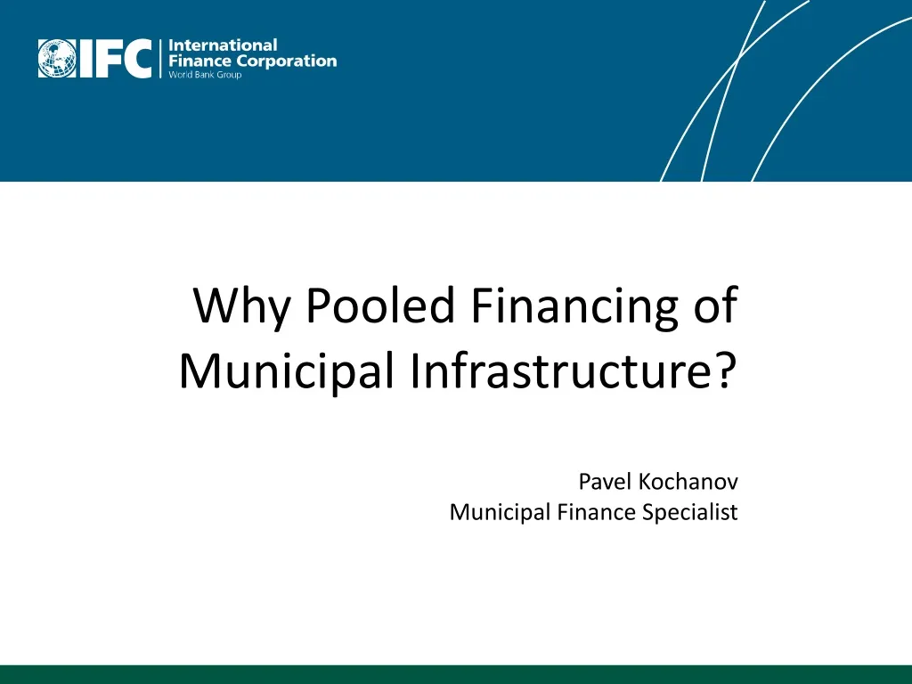 why pooled financing of municipal infrastructure