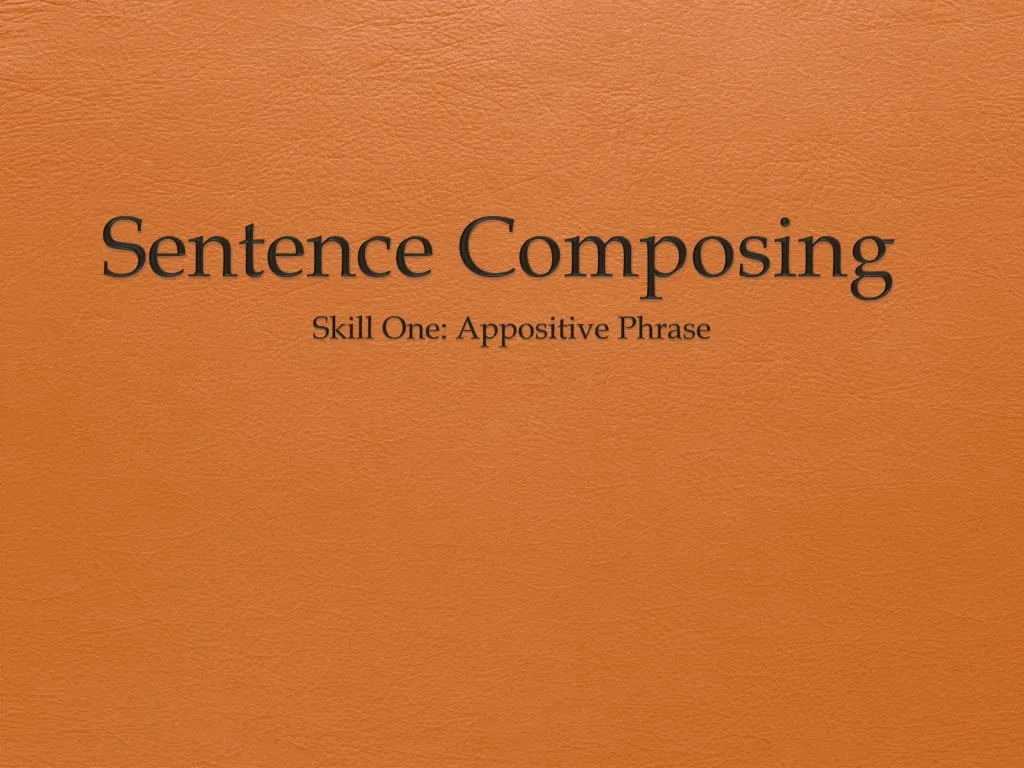 sentence composing