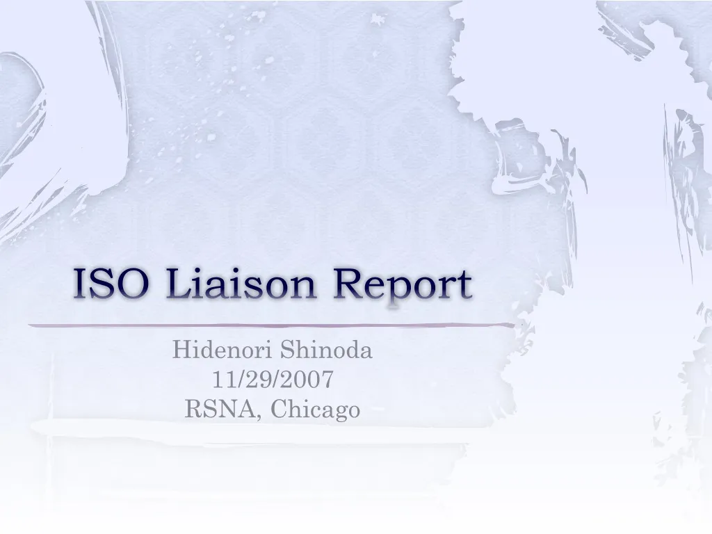 iso liaison report