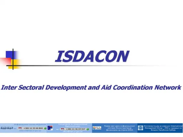 ISDACON Inter Sectoral Development and Aid Coordination Network