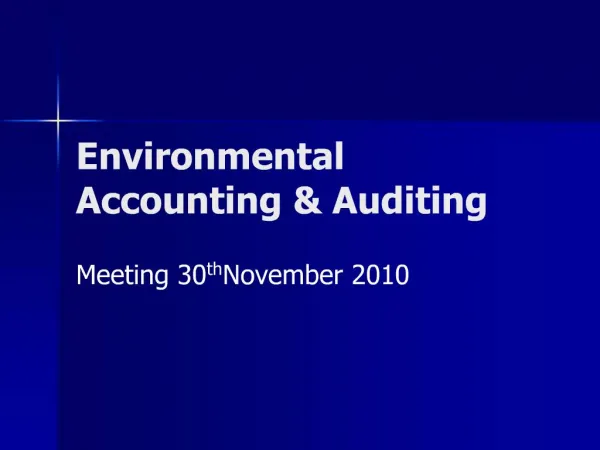 Environmental Accounting Auditing