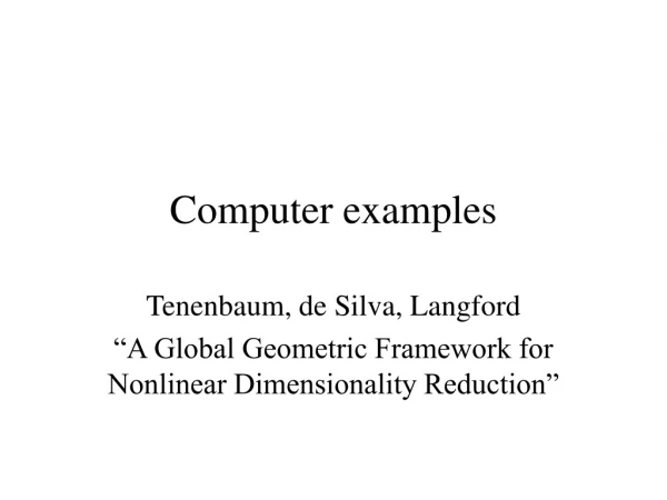 Computer examples