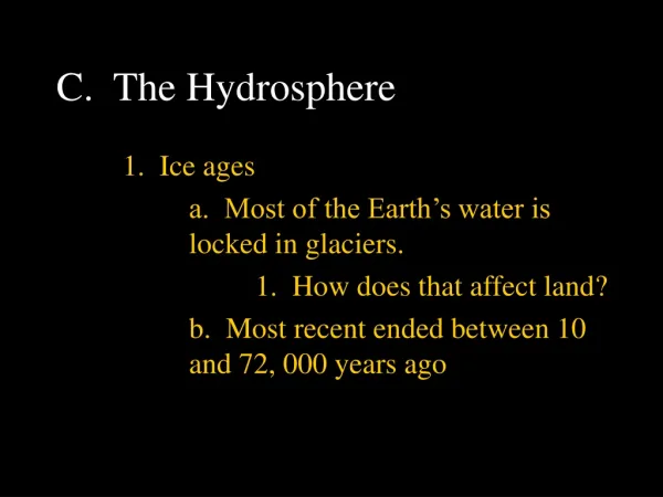C. The Hydrosphere