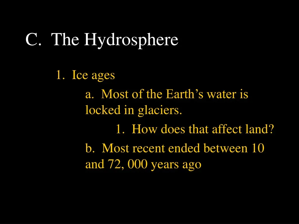 c the hydrosphere